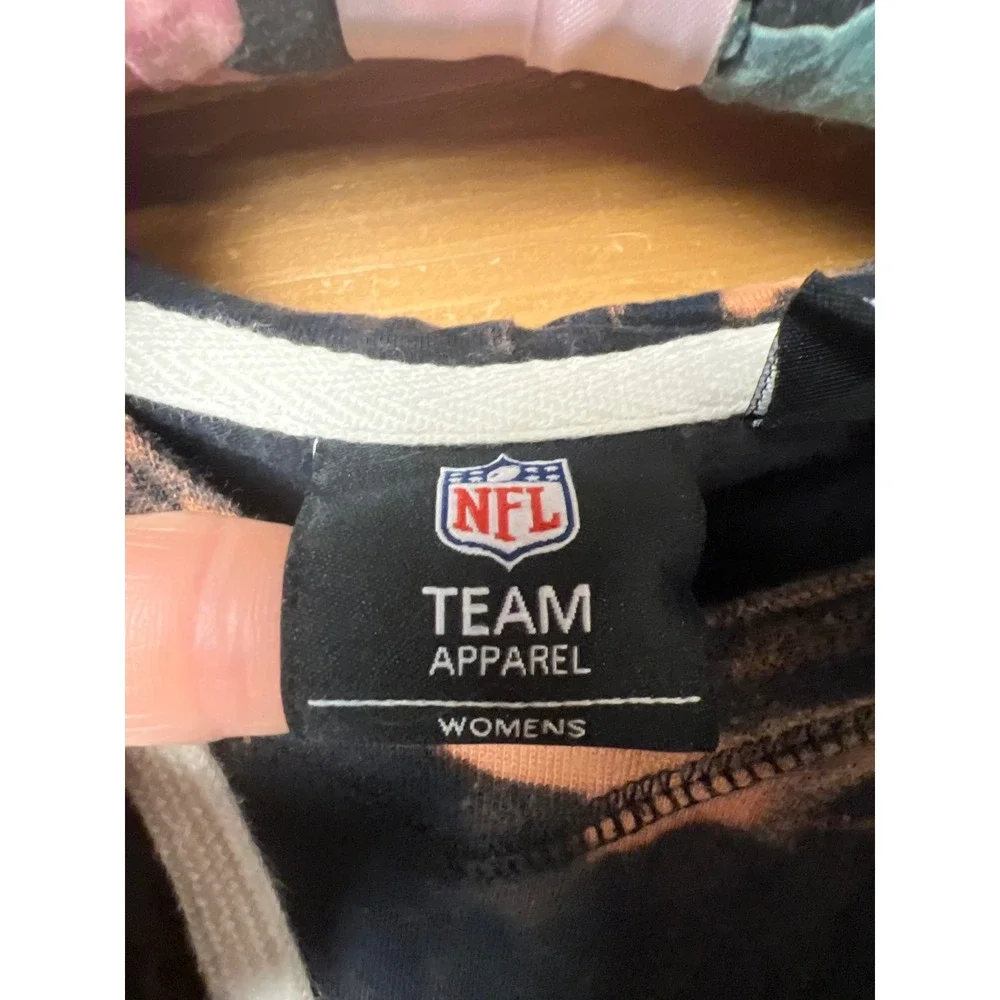 Jacksonville Jaguars Womens Cropped Bleached Hoodie NFL Team Apparel‎ L Long SLV - Picture 7 of 10